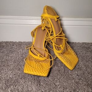 Yellow Strappy Women's Shoes